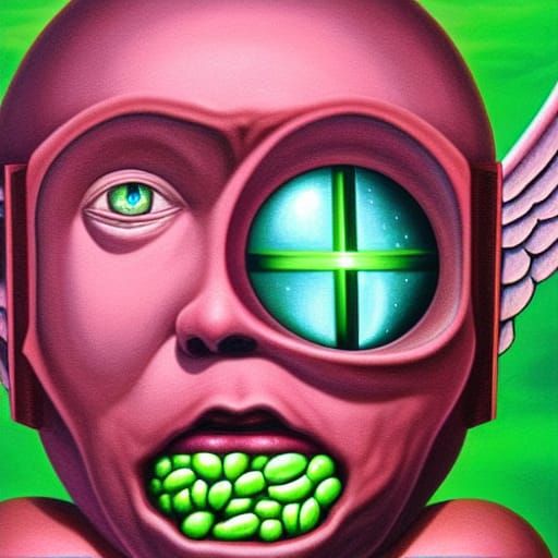 Surreal Angel Knight in Hyperdetailed Digital Art