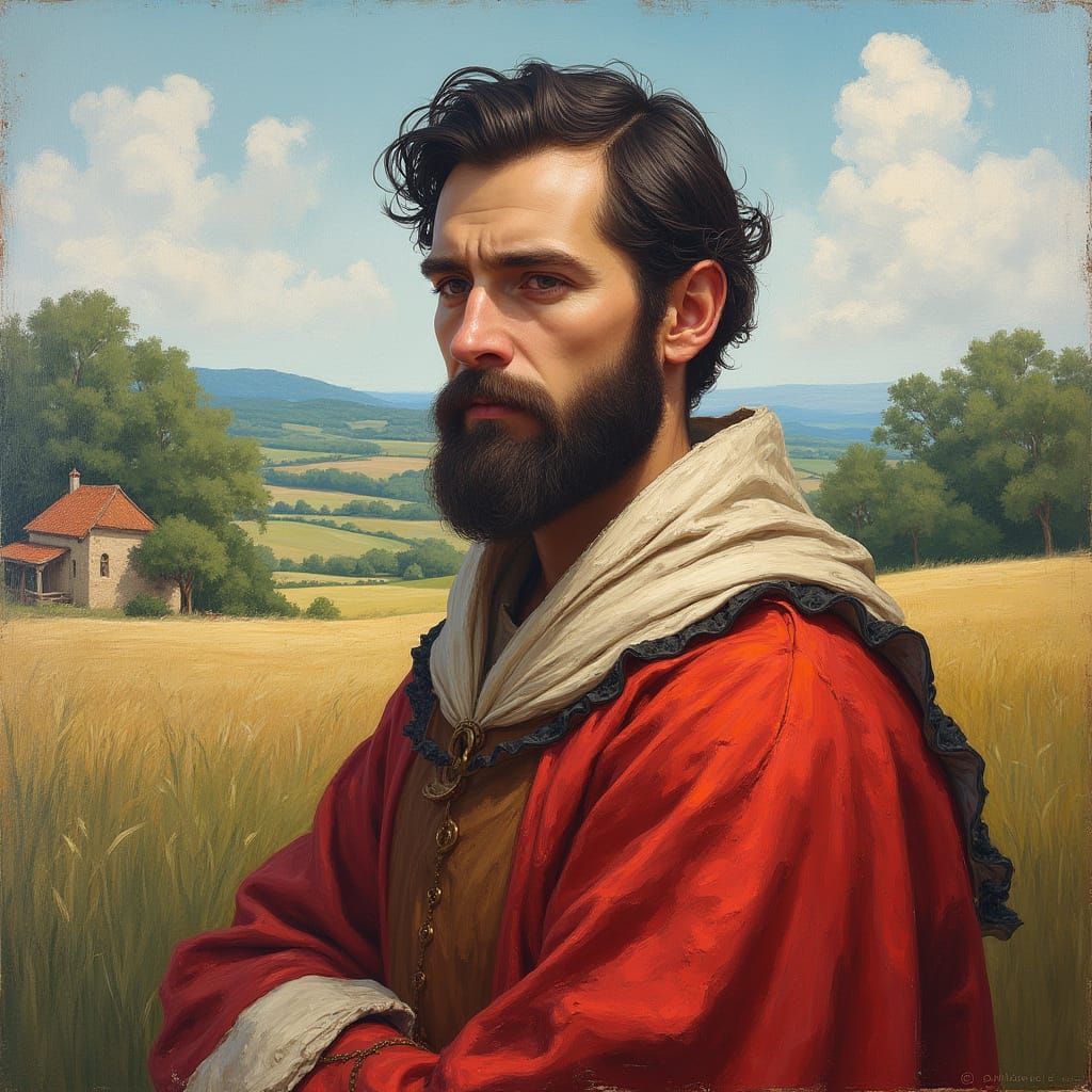 6th Century French Bishop St. Honoratus in Serene Countrysid...