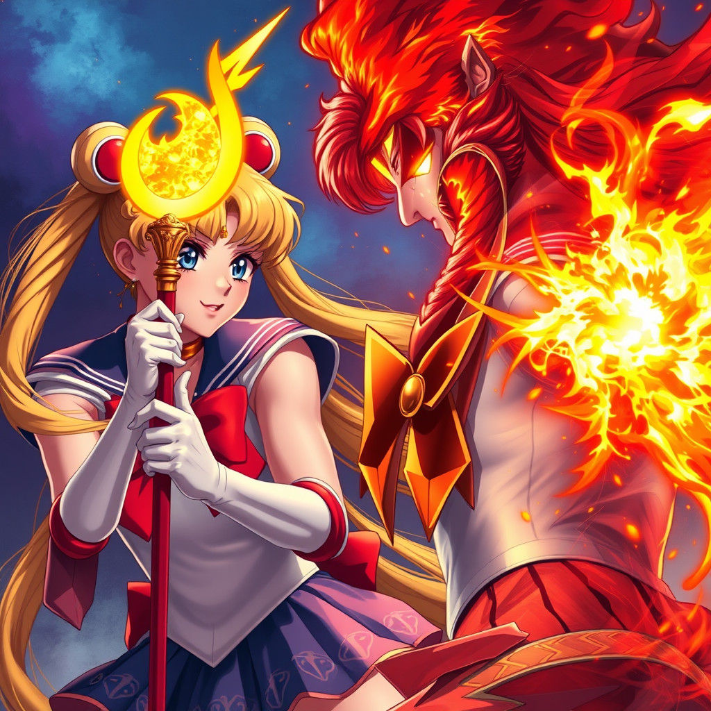 Sailor Moon vs Firestar: Hyperrealistic Concept Art