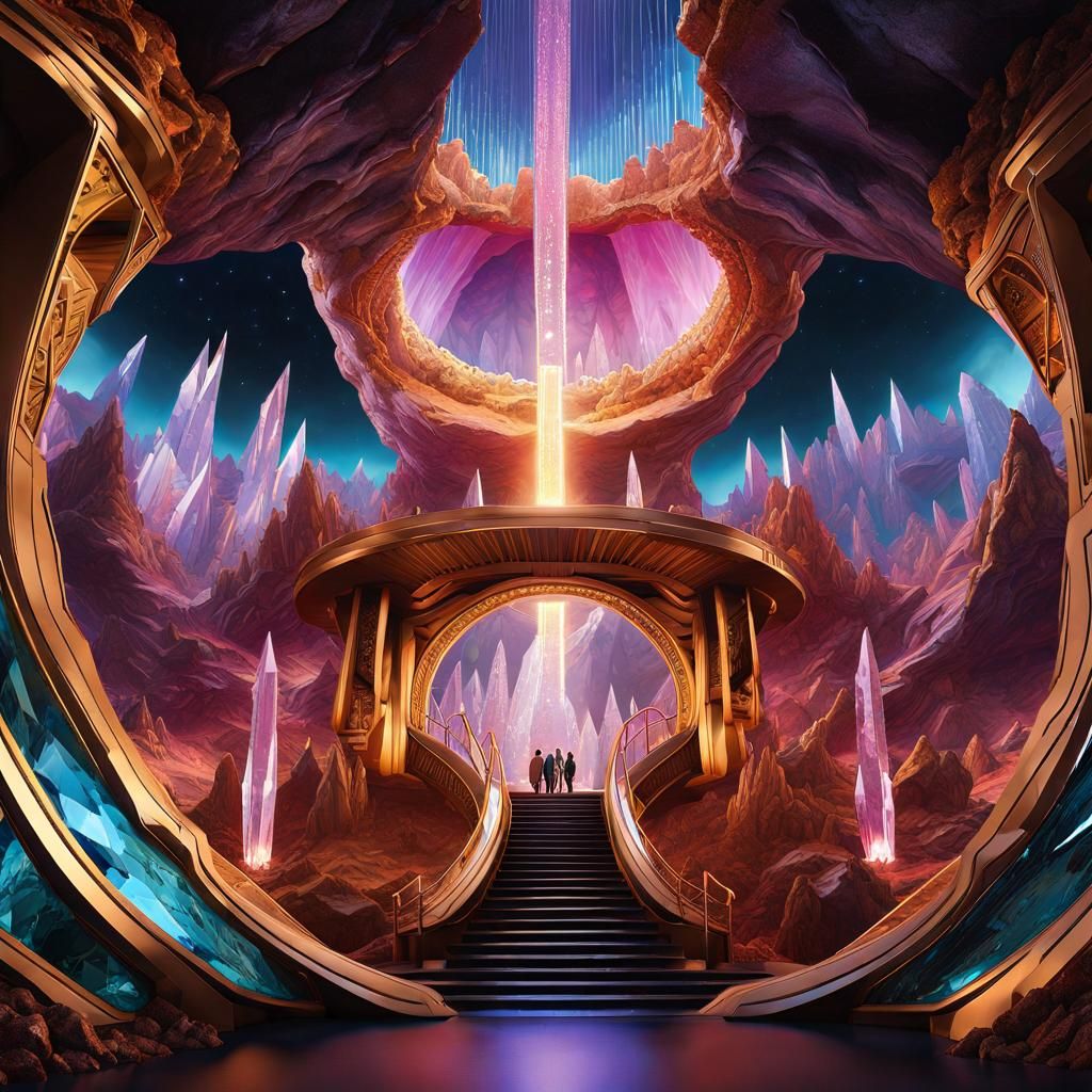 Crystal Cave Stargate: Epic Digital Matte Painting