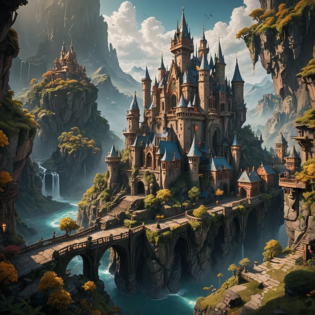 Fantastical Castle Concept Art in Deep Color