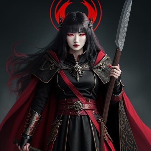 Goddess of Death Wields Dark Magical Axe