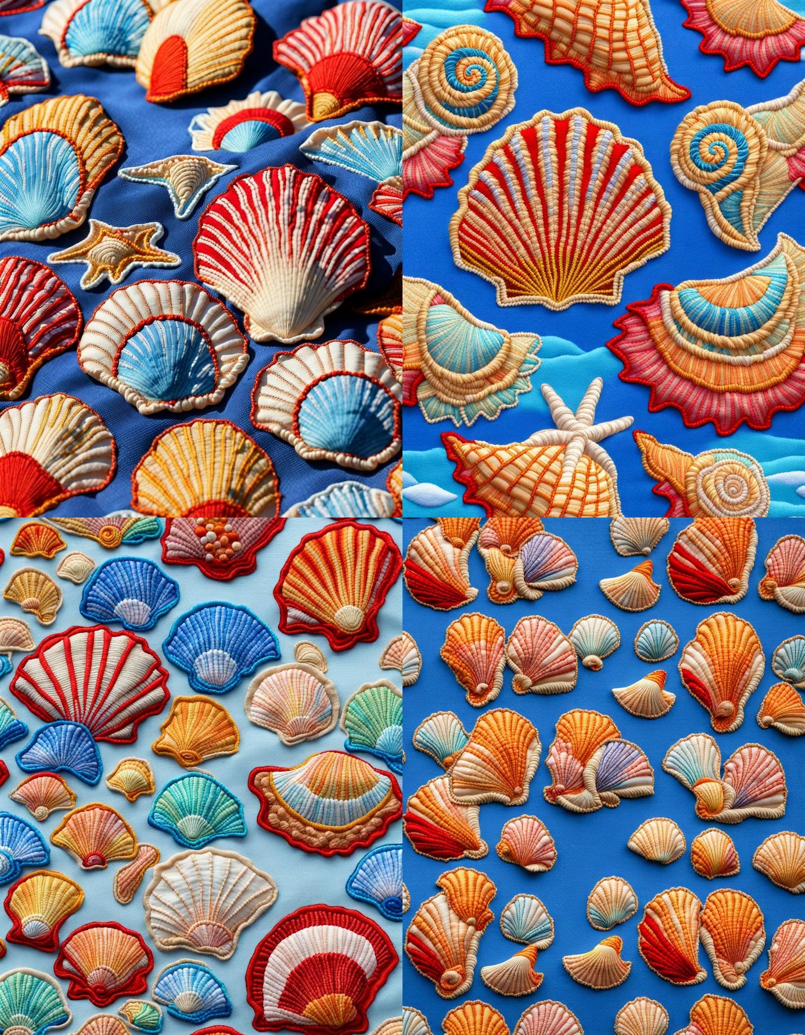 Vibrant Embroidered Art on Fabric