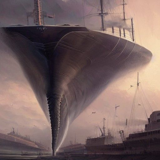 Whale-Car Ship Interior in Dusky Colors