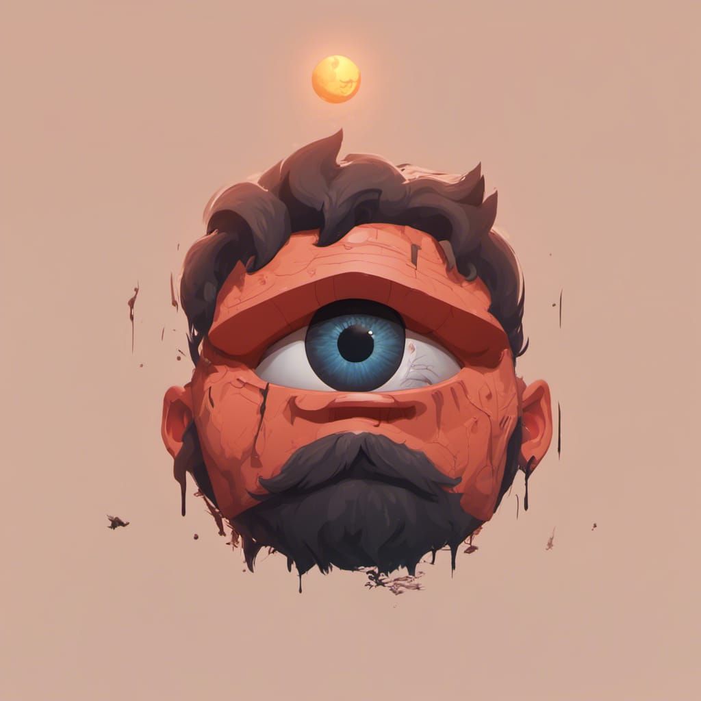 Detailed Matte Painting of a Fantastical Cyclops