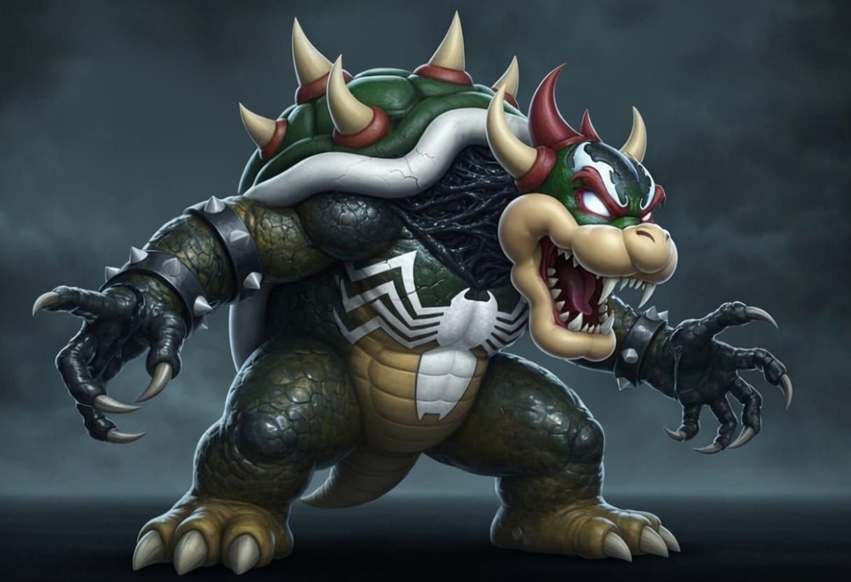 Bowser's Terrifying Venom Symbiote Transformation