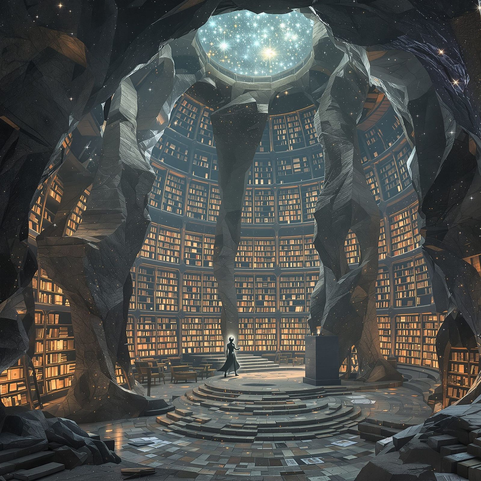 Cosmic Library Carved into Asteroid Heart