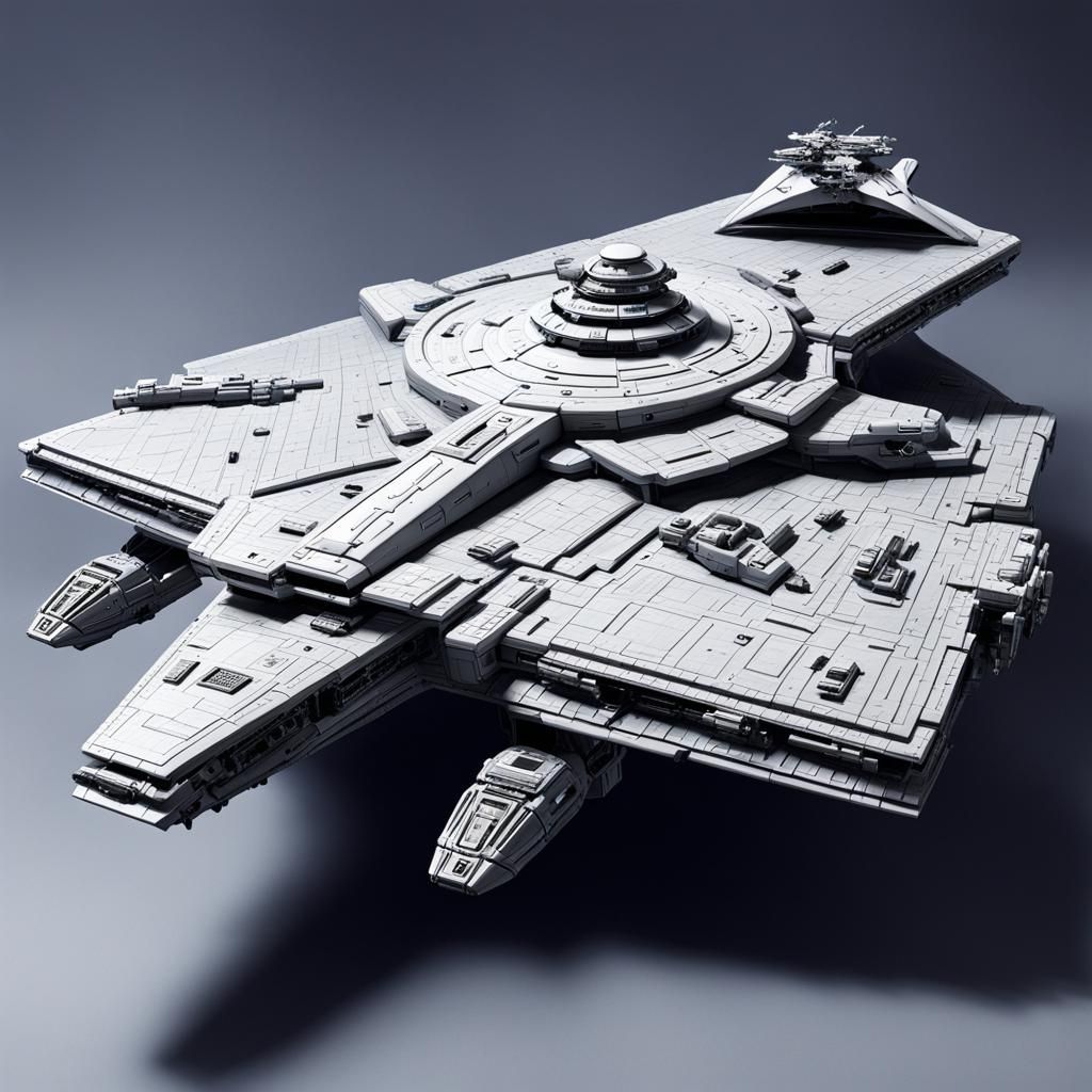 Enterprise-D and Star Destroyer Kitbash