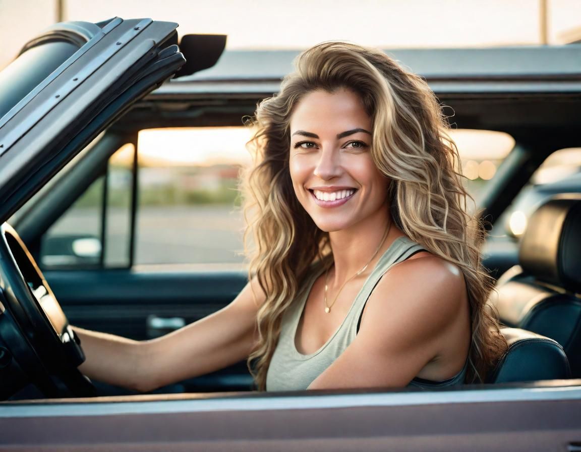 Undercover Agent in Car Photo Realistic Image