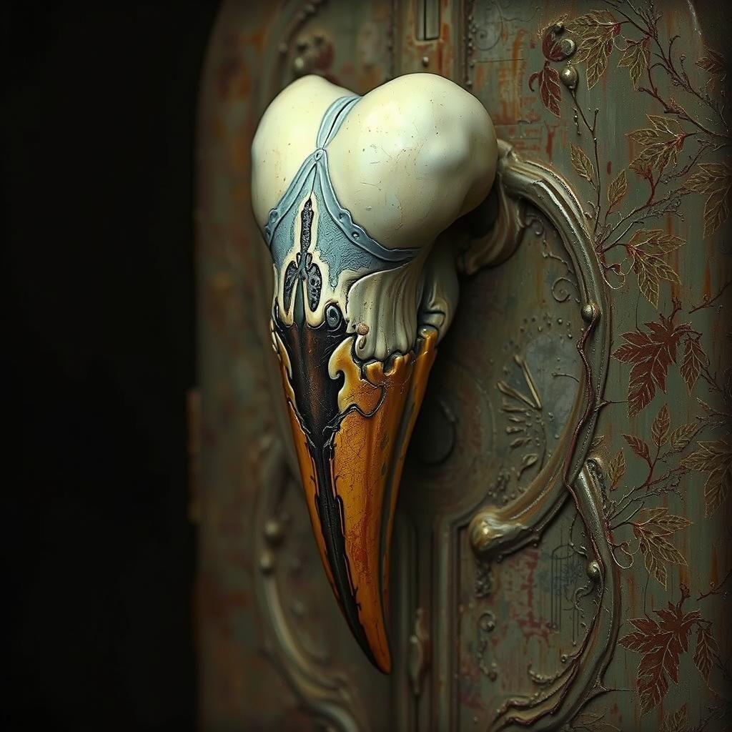 Cursed Hybrid Object in Anatomical Illustration Style