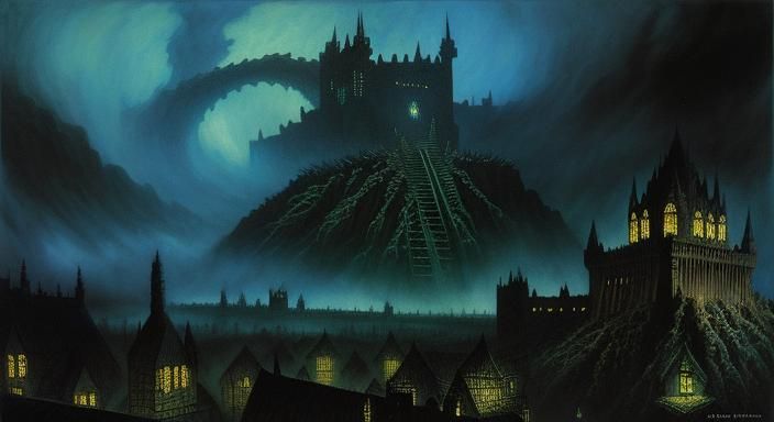 Radagast in Minas Morgul: Dark Oil Painting