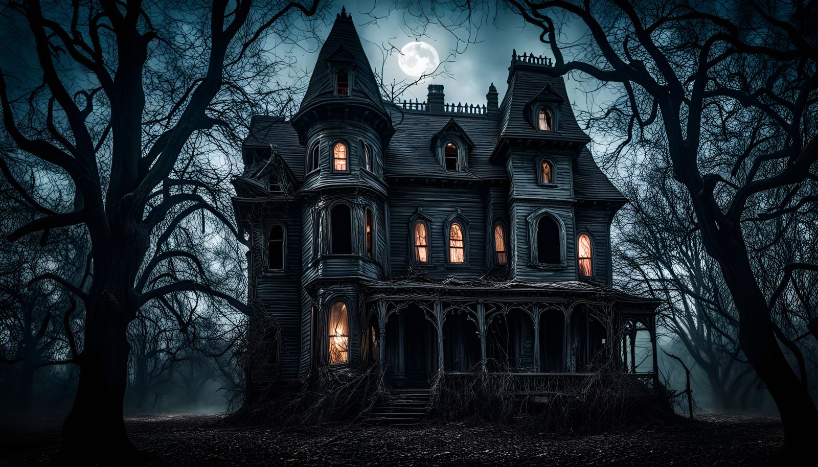 Haunted House Horror in a Gothic Style