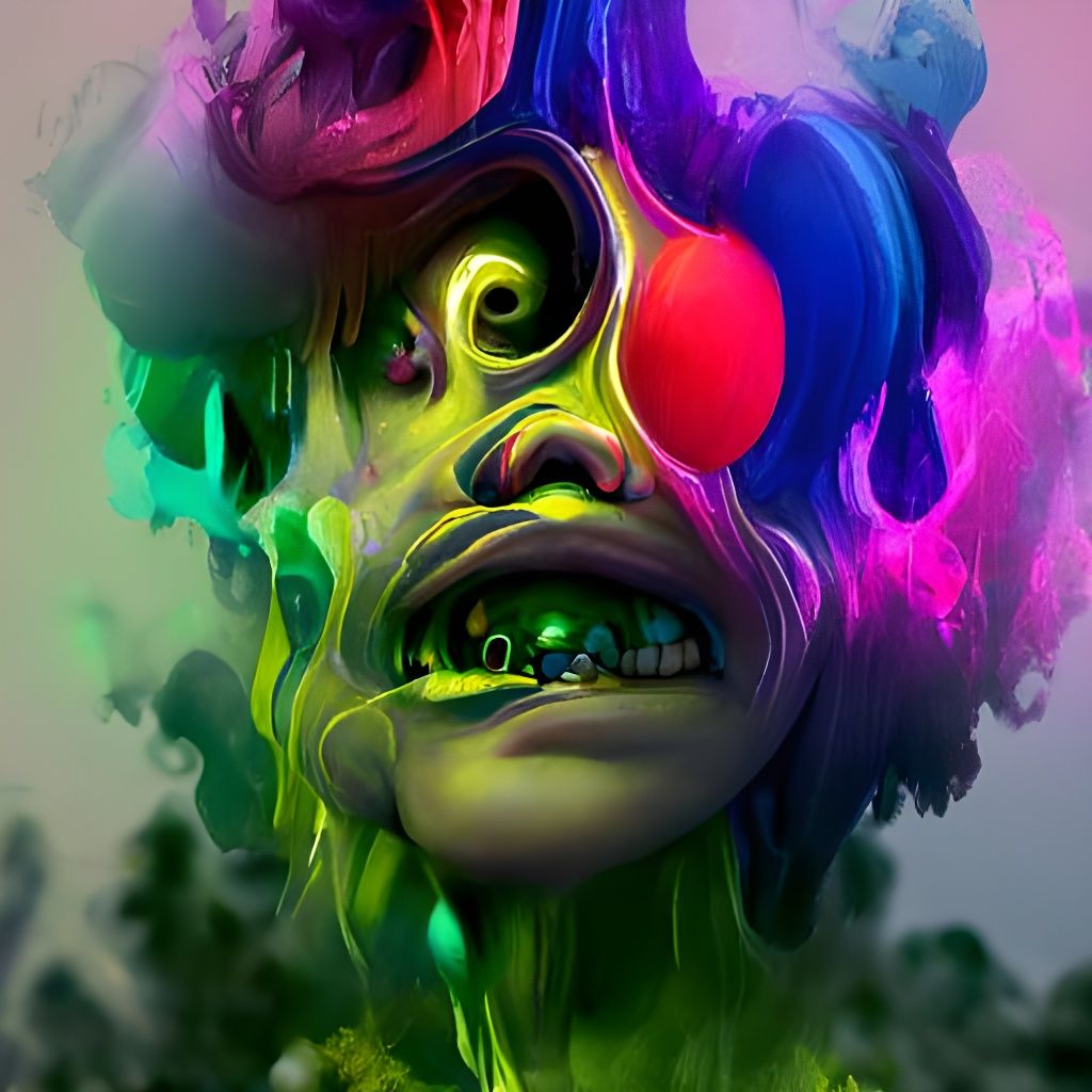 Hallucinatory Scene Inspired by an Acid Trip