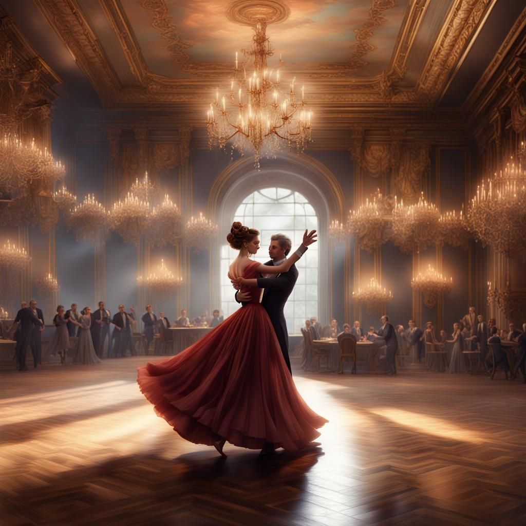Ballroom Waltz: A Fantasy Concept Art Painting