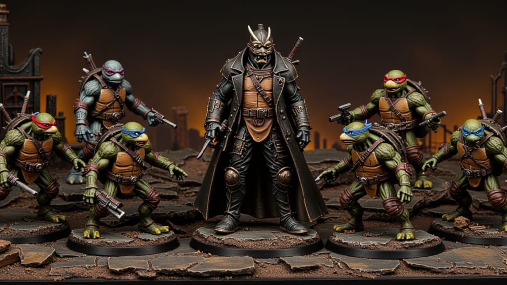 Teenage Mutant Ninja Turtles Diorama with Master Splinter