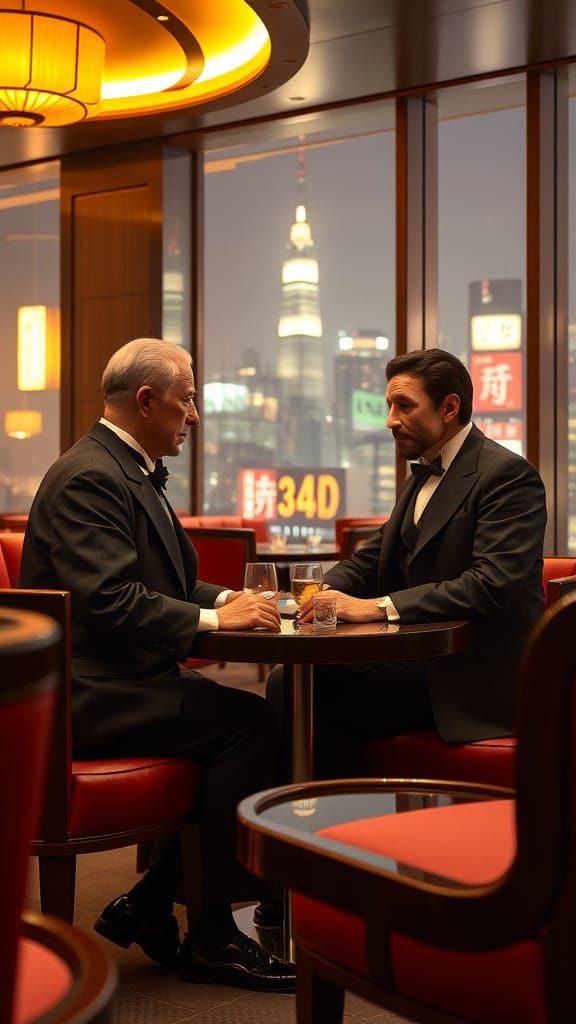 Historical Figures Meet in Modern Tokyo