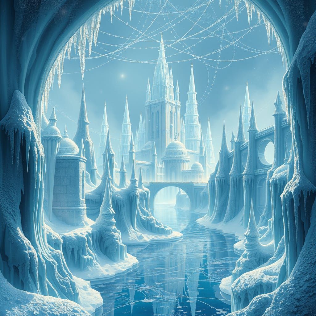 City made of ice and water