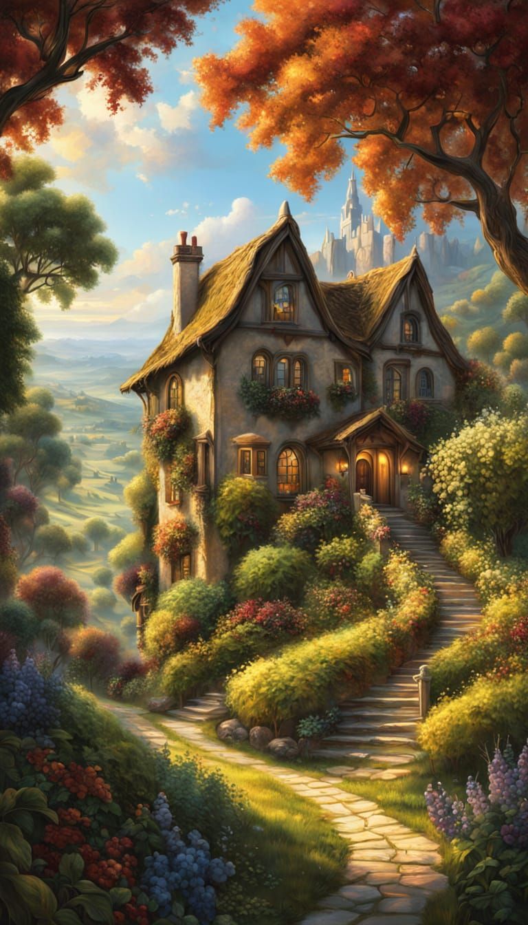 Cozy Vineyard Cottage in Golden Hour