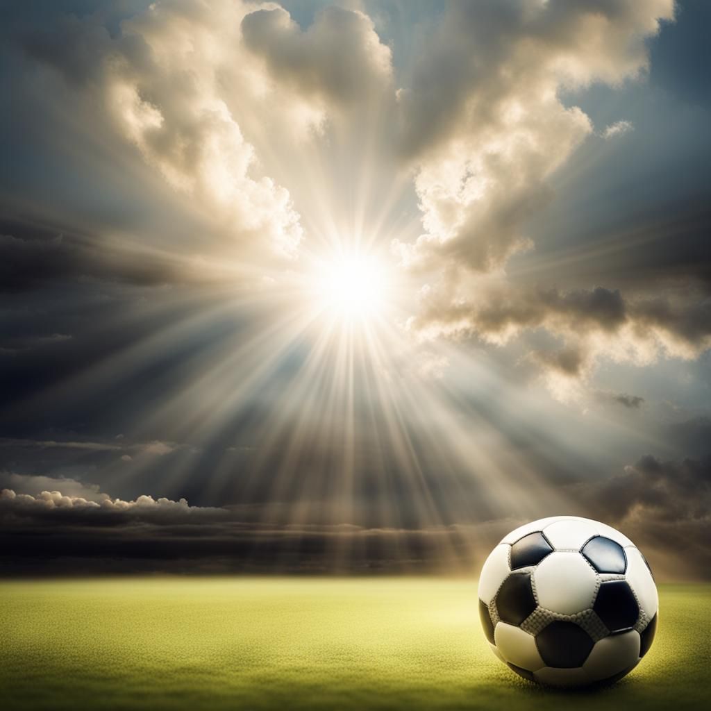 Soccer Ball in Divine Sunshine