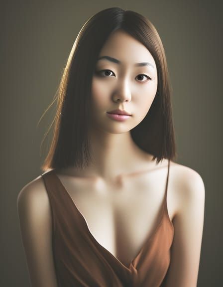 Portrait of Beautiful Young Asian Woman