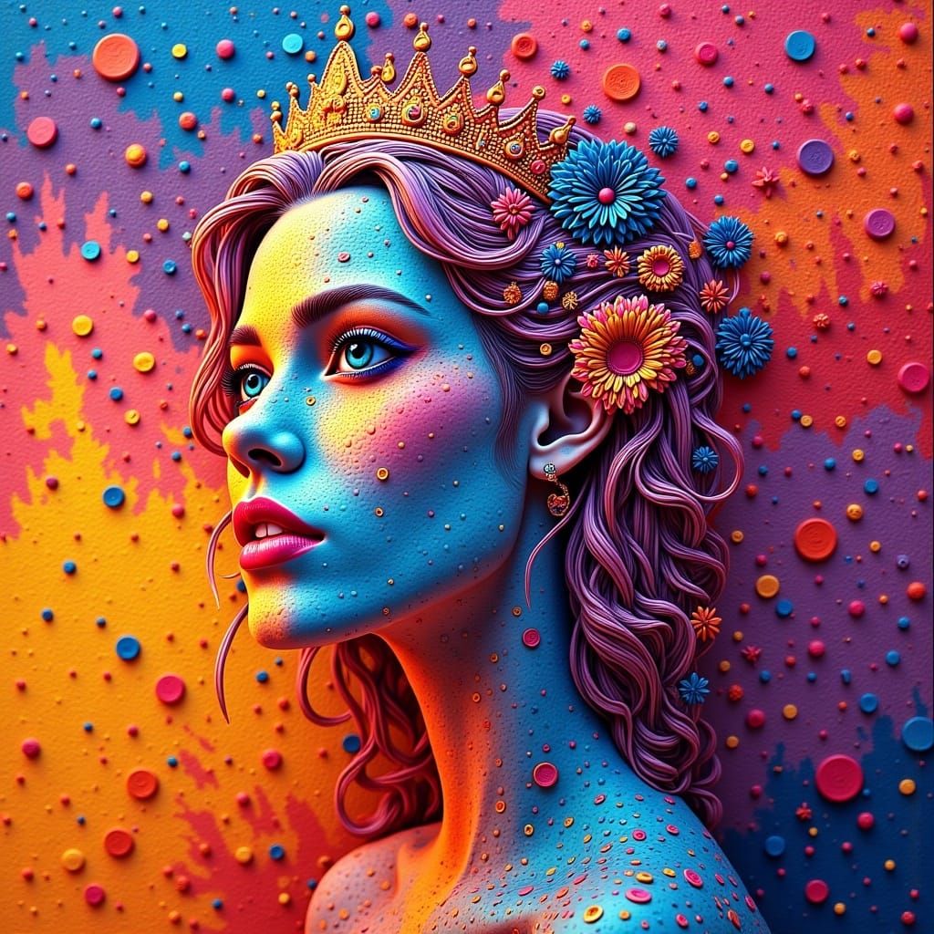 Vibrant Princess Aurora in Triadic Colors