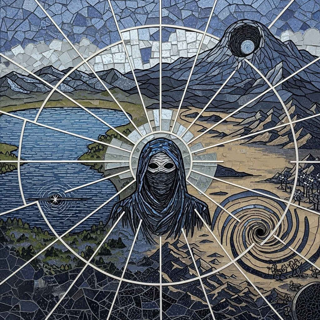 Glass Mosaic Map of a Shrouded World