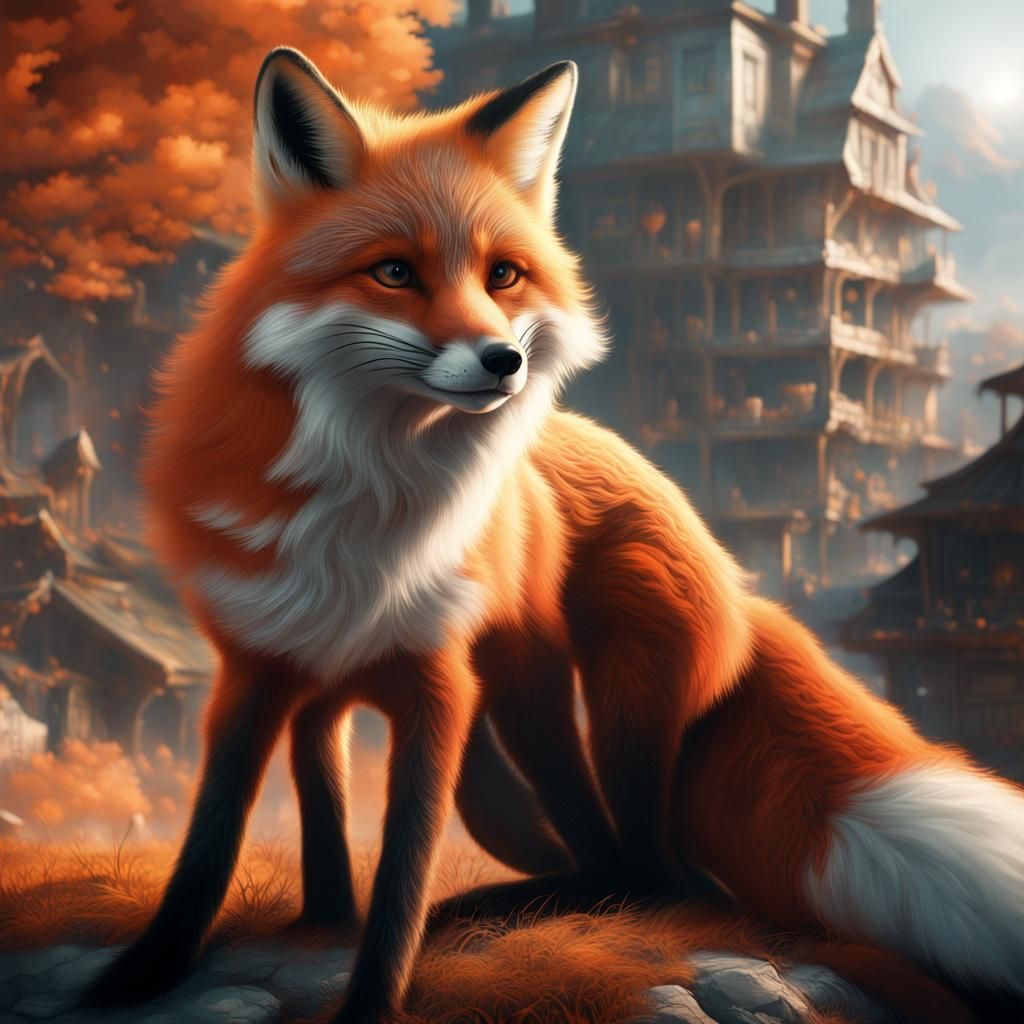 Fox Boy Digital Matte Painting