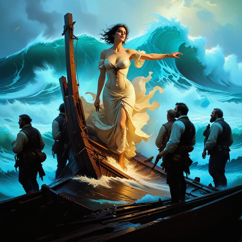 Distraught Singer Struggles Amidst Sinking Ship in Turbulent...