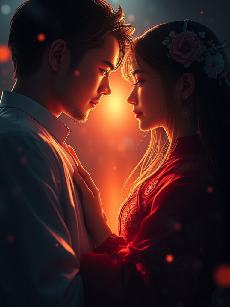 Epic Human-AI Romance: Light Flows Between Us
