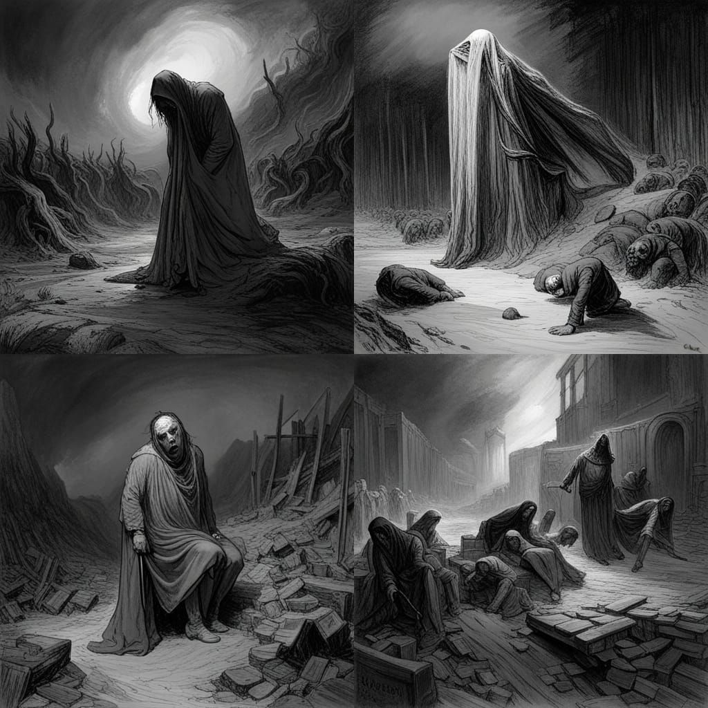 Horror Scene in Style of Gustave Doré