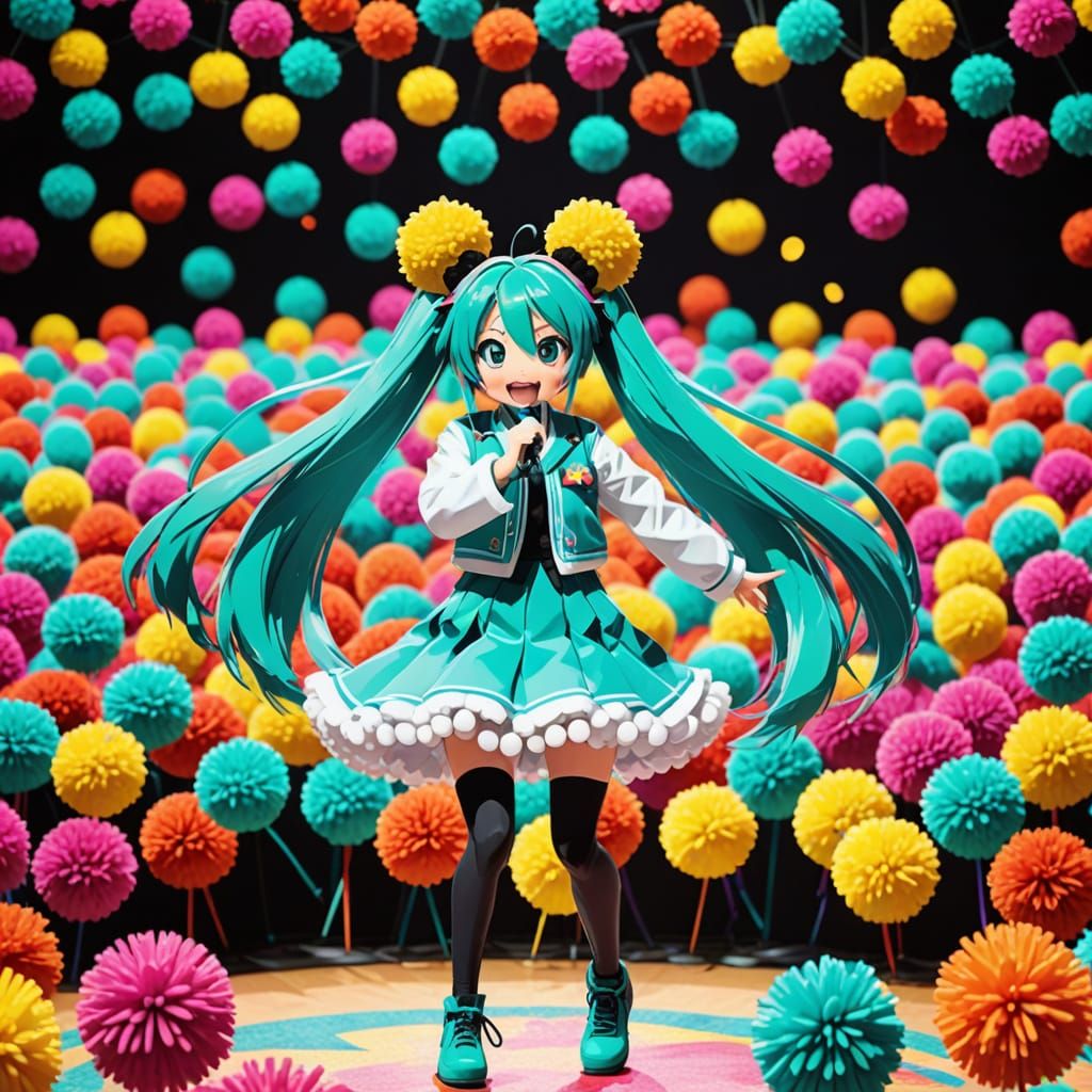 Hatsune Miku Pom-Pom Concert: A Pop Art Celebration