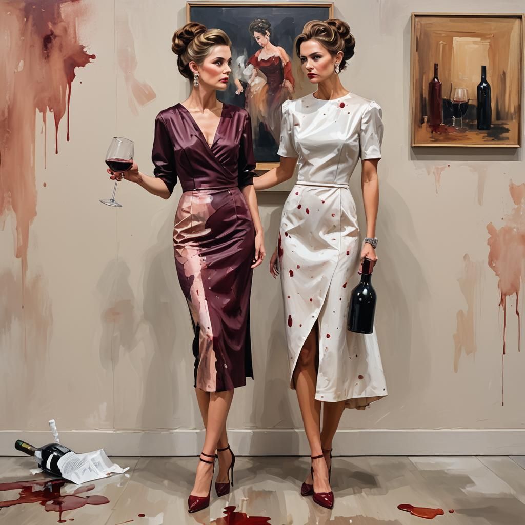 Wine Spill at Art Gallery Open House