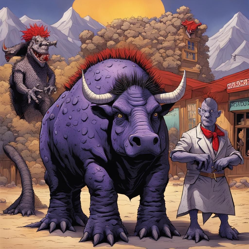 Pinhead as Fred Flintstone in Prehistoric Bedrock