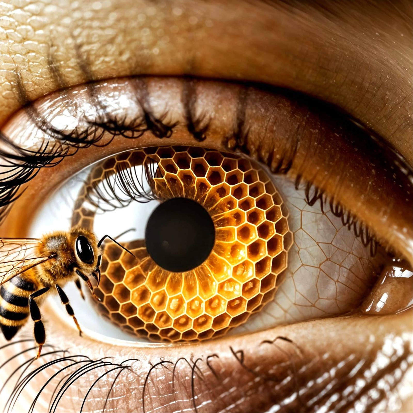 Honeycomb Eye: A Macro Biological Harmony