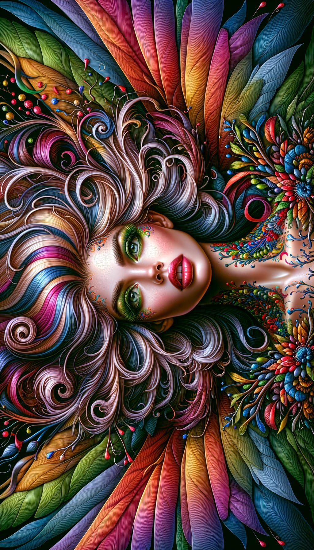 Beautiful Punk Fairy with Vibrant Colors