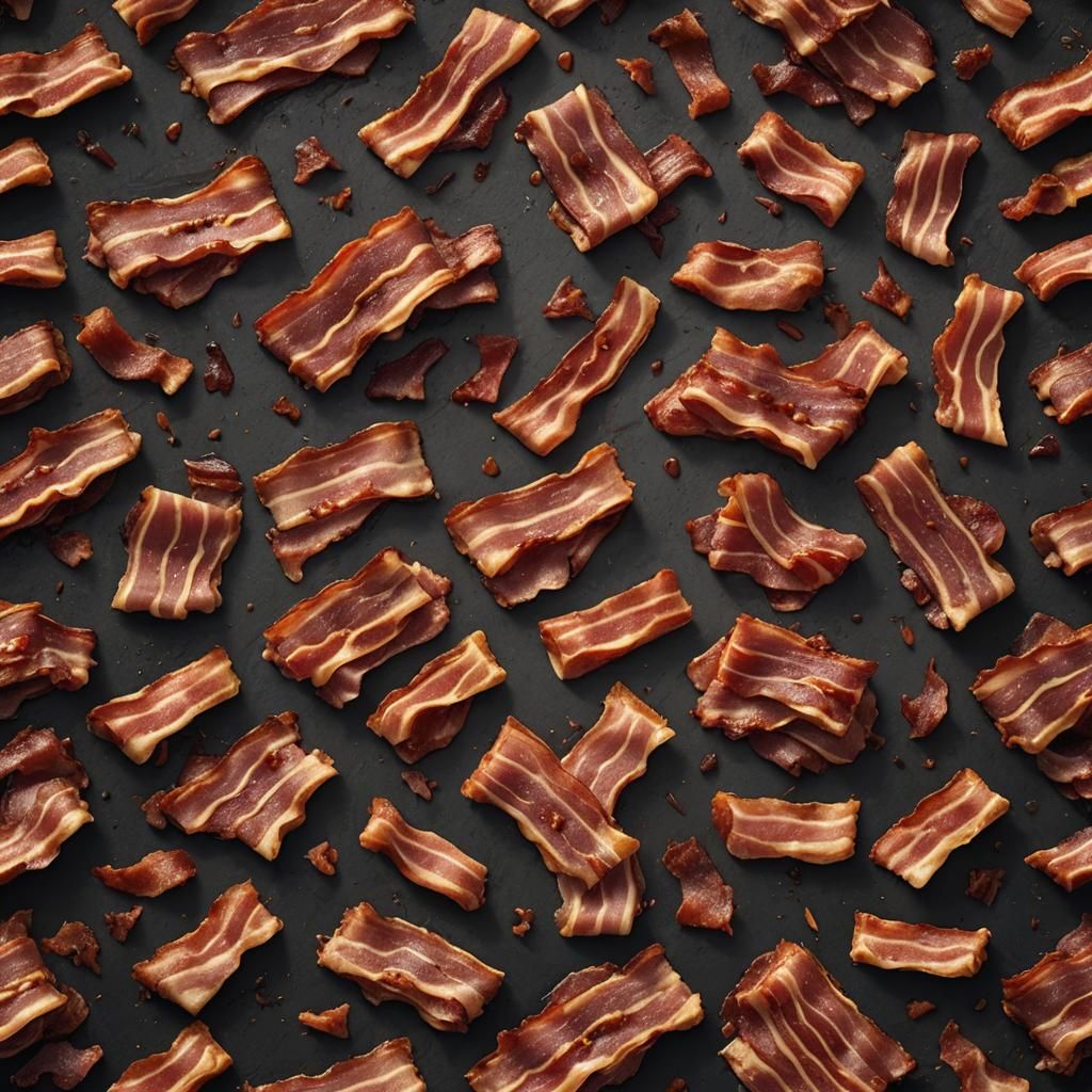 Hyperrealistic Cursed Bacon: Dark Fantasy Masterpiece
