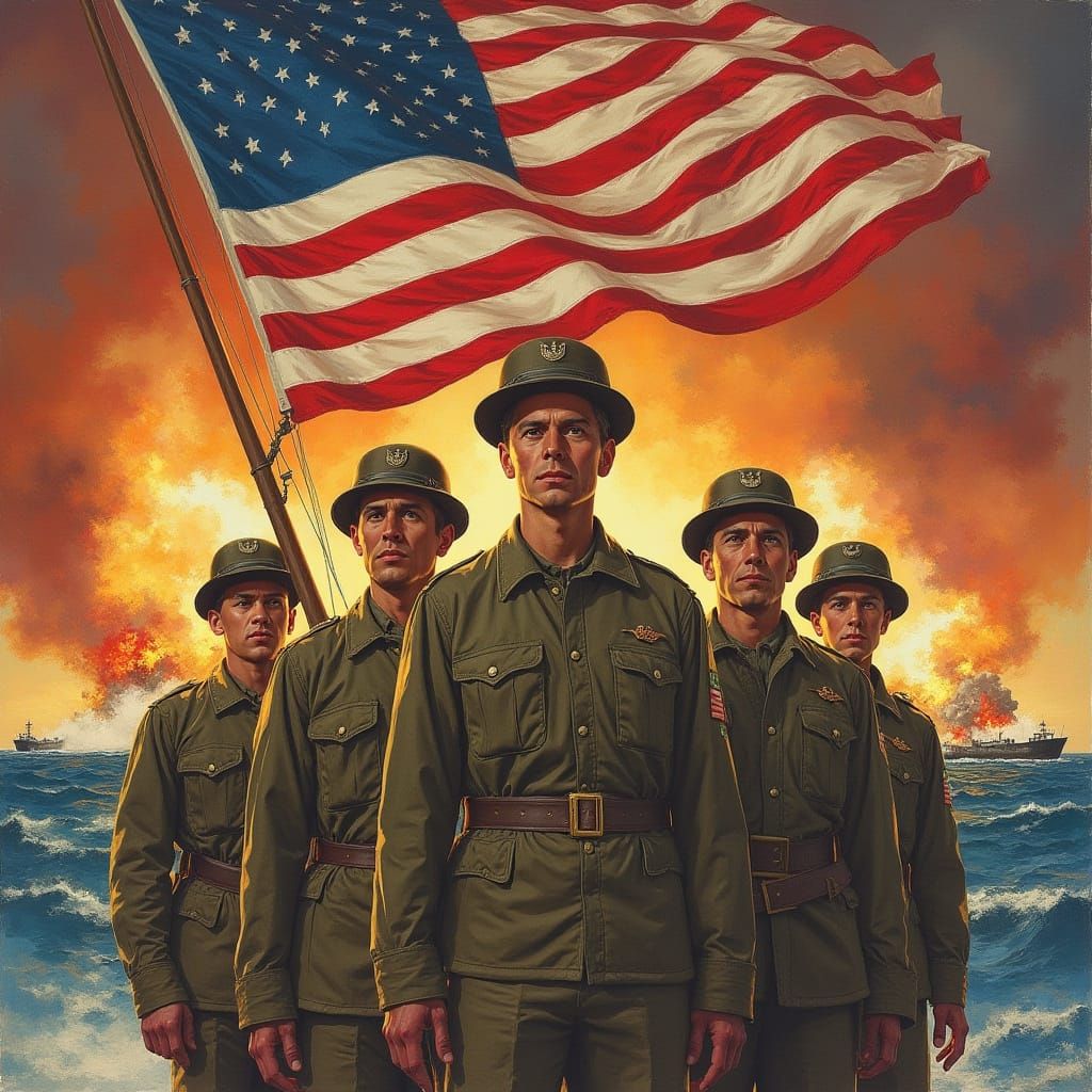 WW2 Soldiers and Pearl Harbor in Gritty Realism
