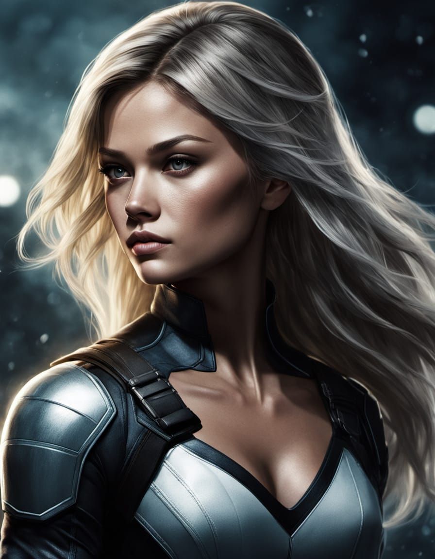 Olivia Holt as Rogue from the X-Men in Comic Book Style