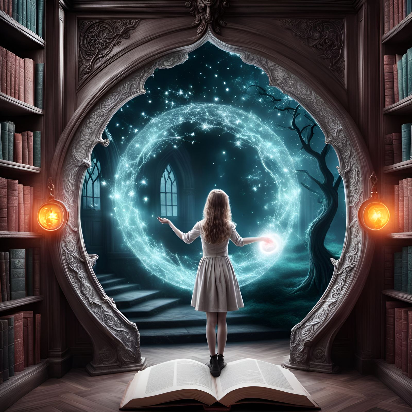 Girl Opens Magic Portal to Fairytale World