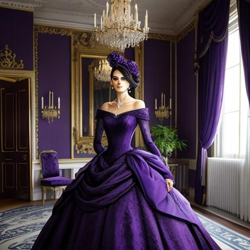 Royal Purple Elegance: An AI Interpretation