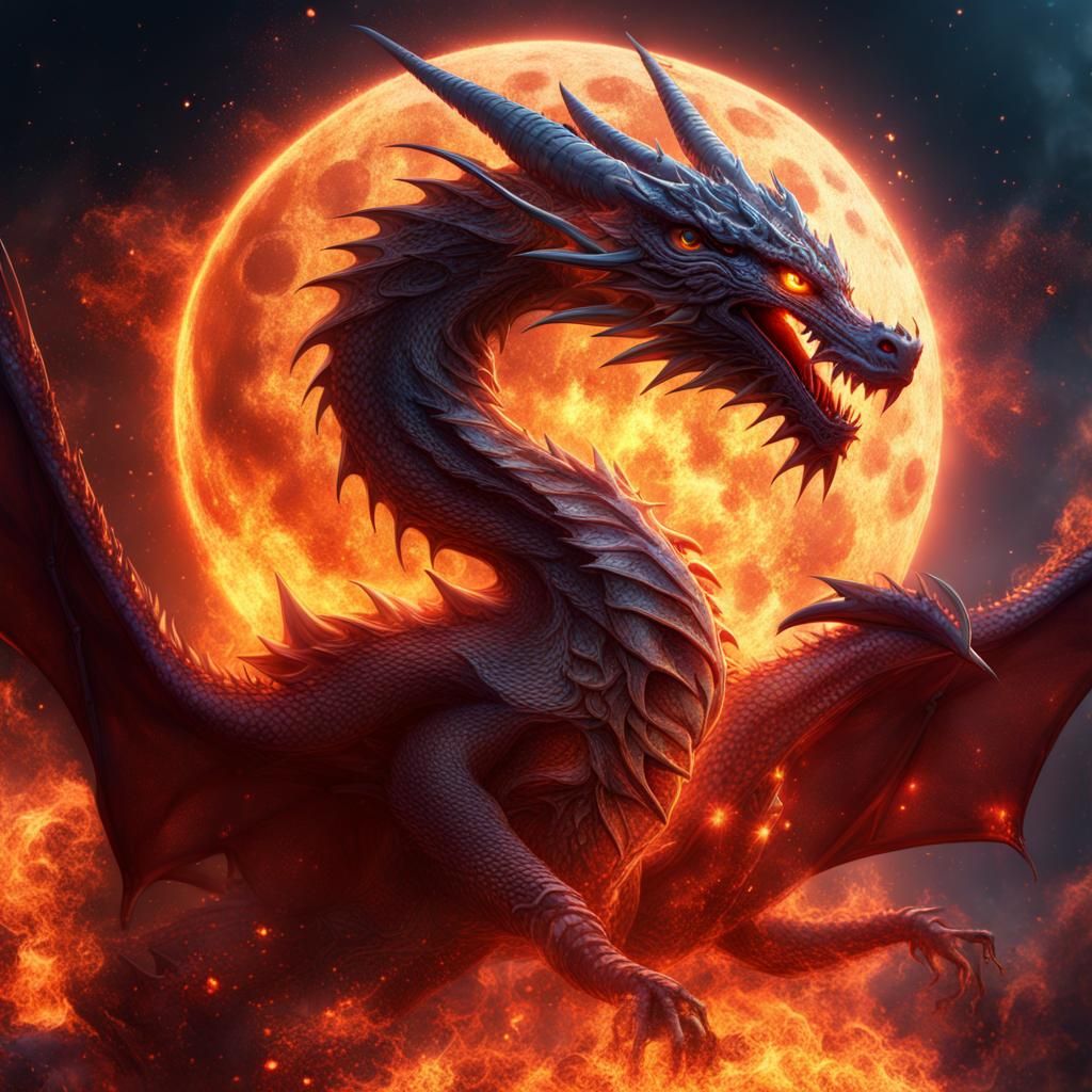 Fiery Dragon Soars Through Space