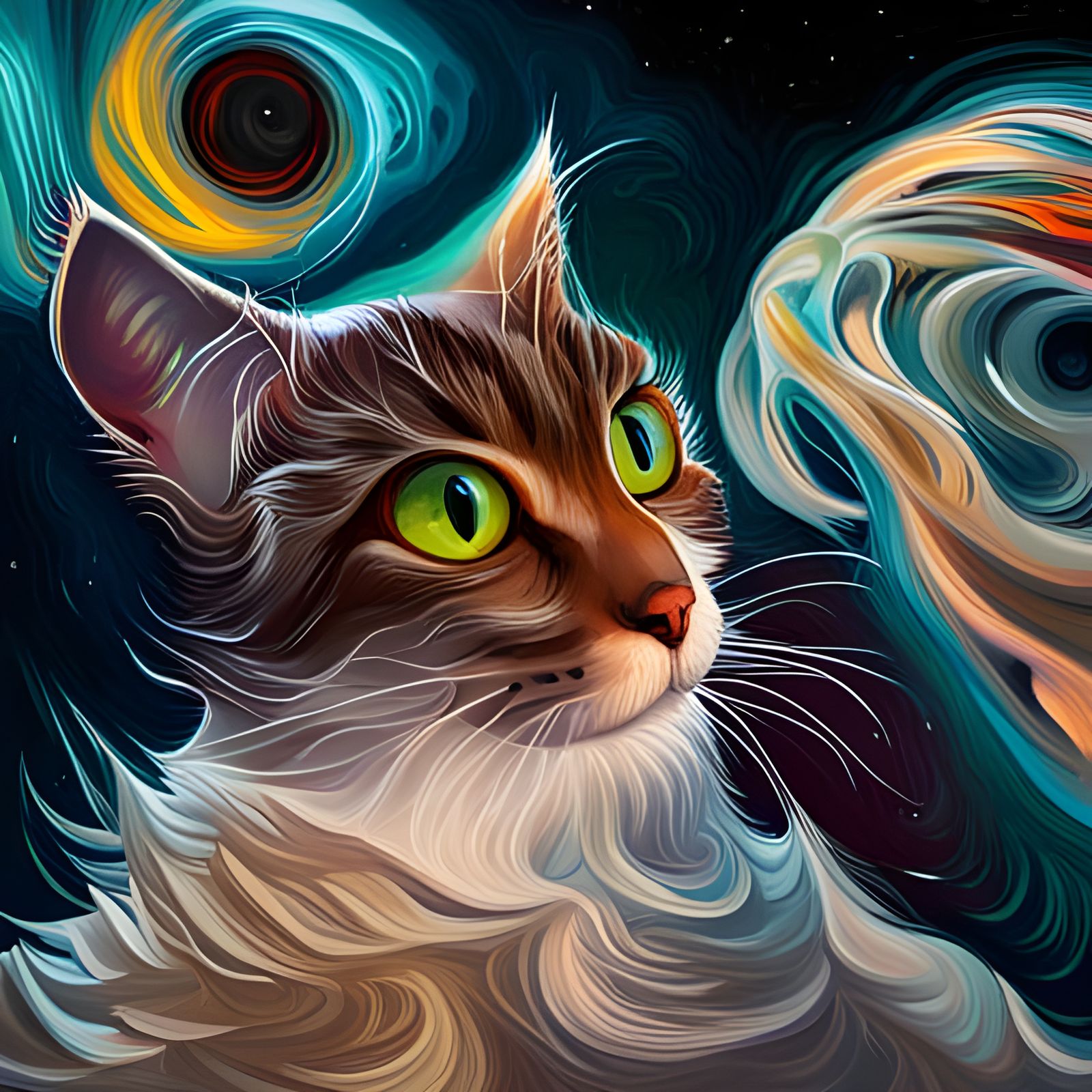 Roomba Cat Graffiti Art in Street Style