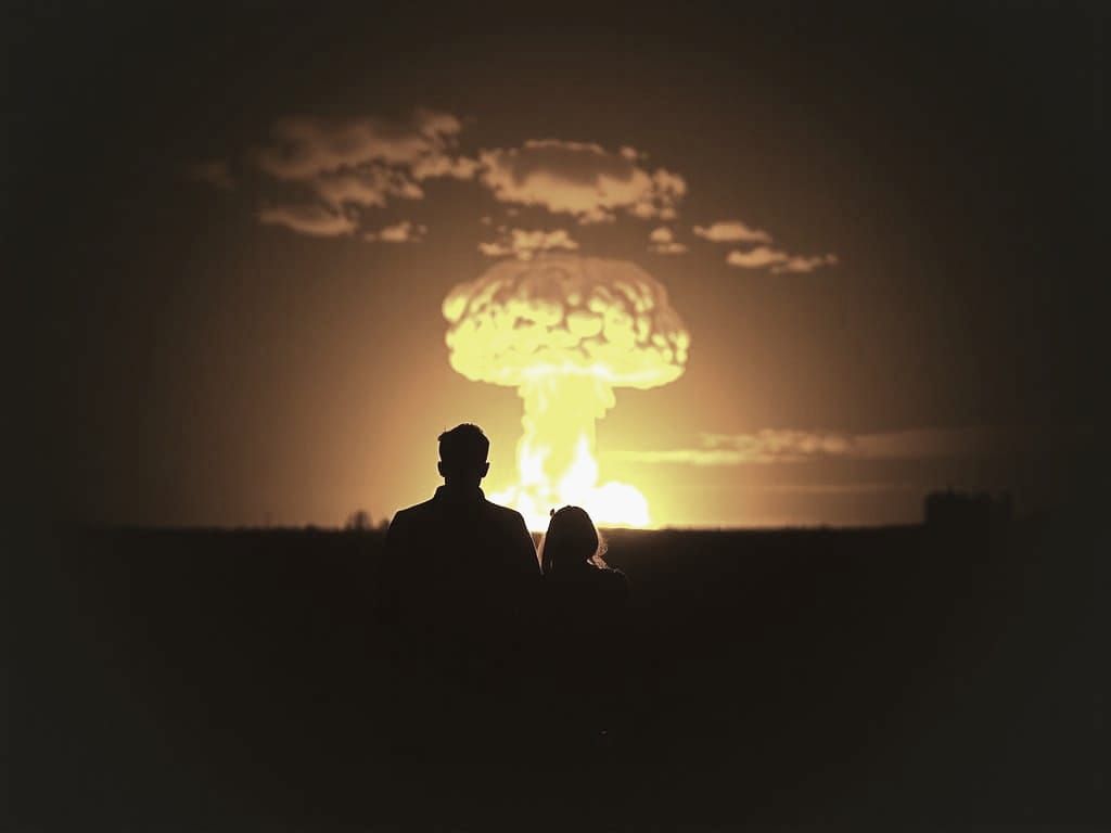 Chiaroscuro Film Still: Couple Watching Atomic Explosion