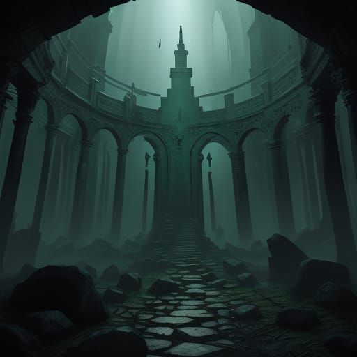 Show the wondrous spaces where magic thrives — catacombs