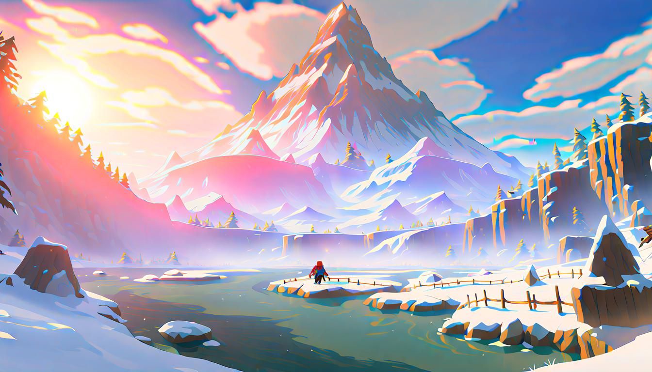 Winter in Hyrule: A Breath of the Wild Scene