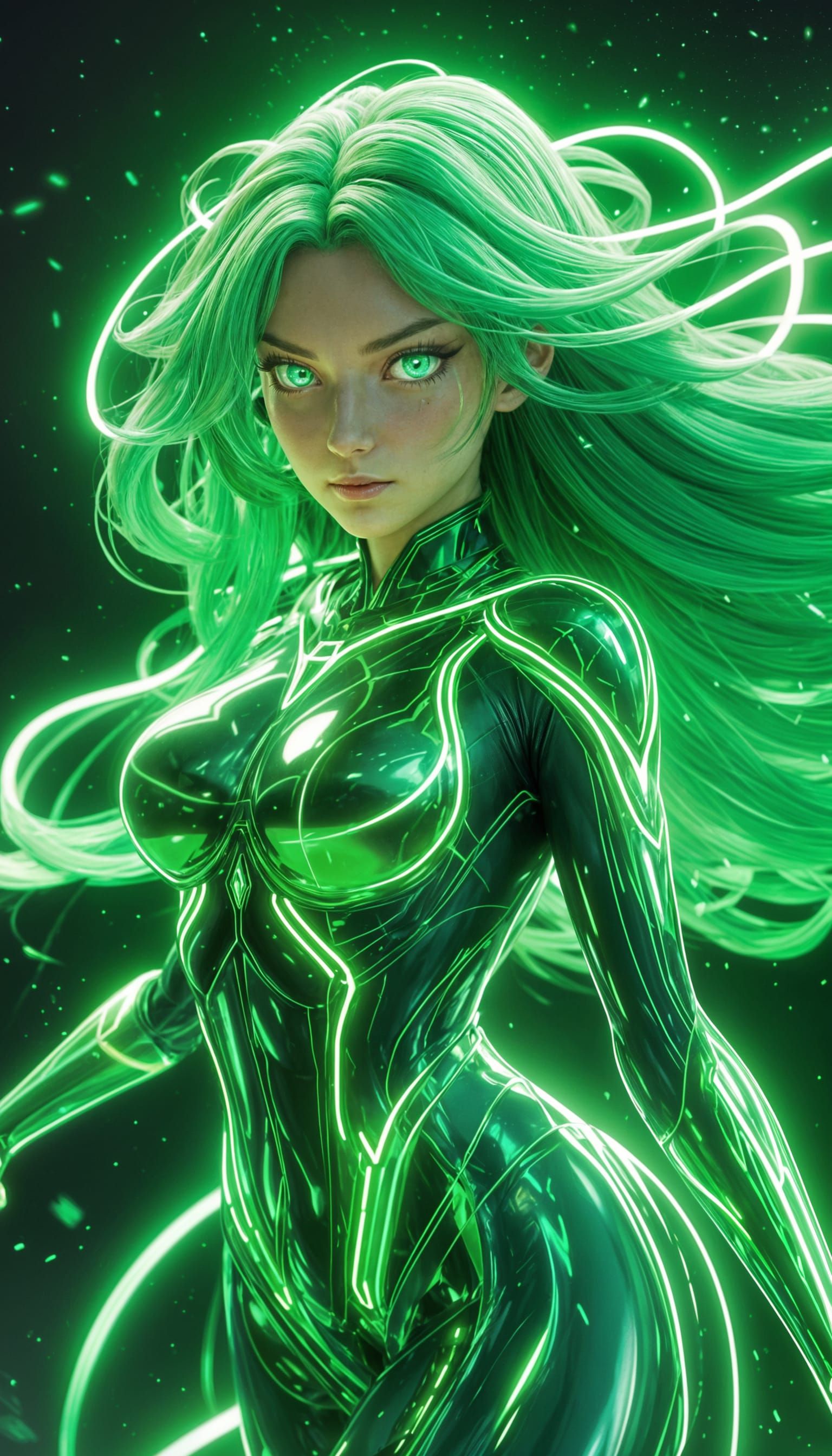 Polaris of the X-Men: Anime-Style Power Display