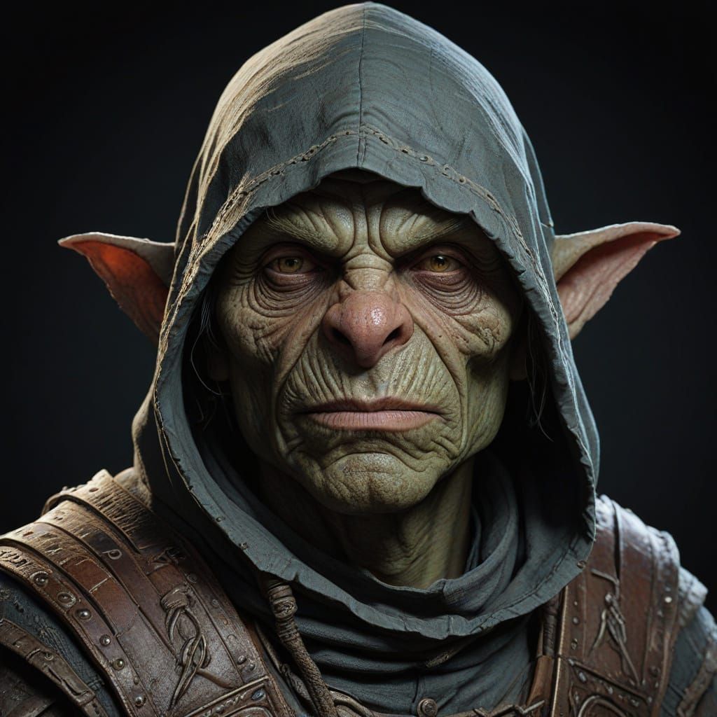 Muted Goblin Warrior in Triadic Hues