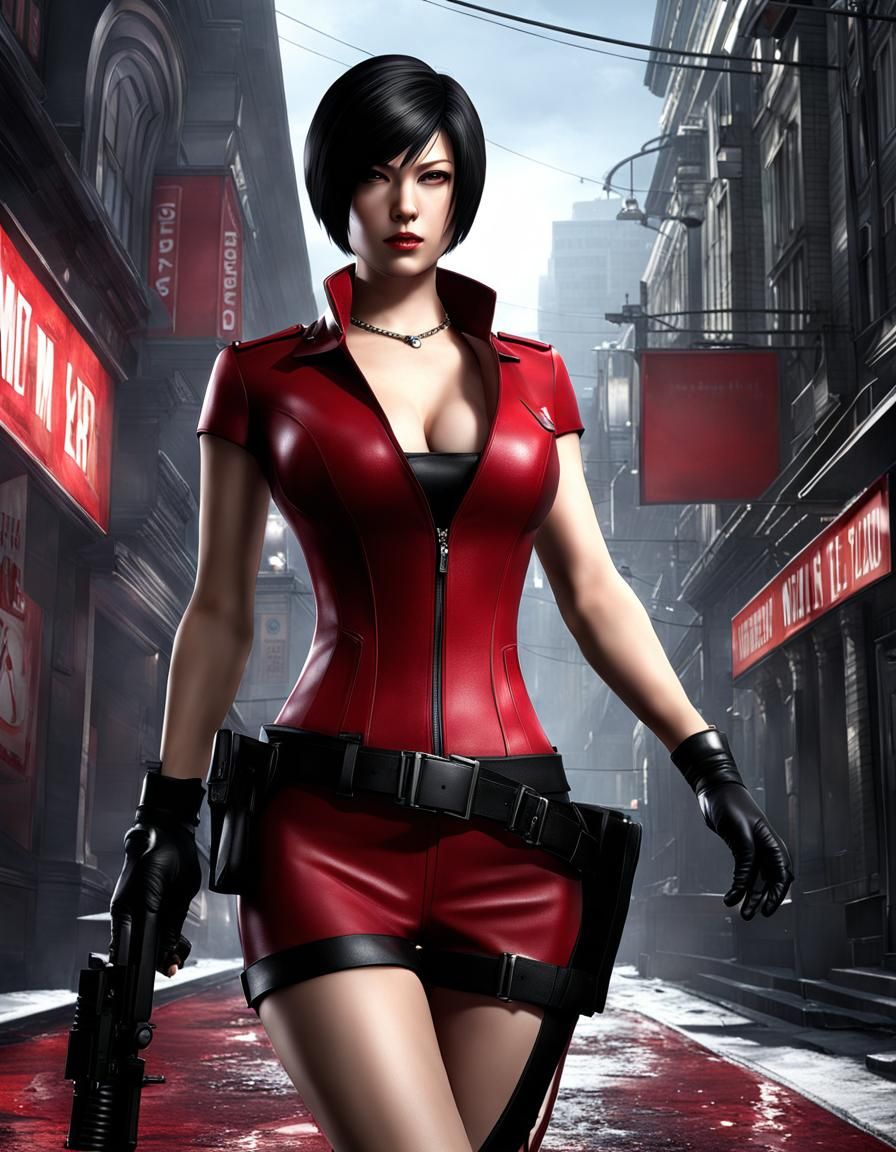 Beautiful photorealistic fullbody Ada Wong Character of Resi...