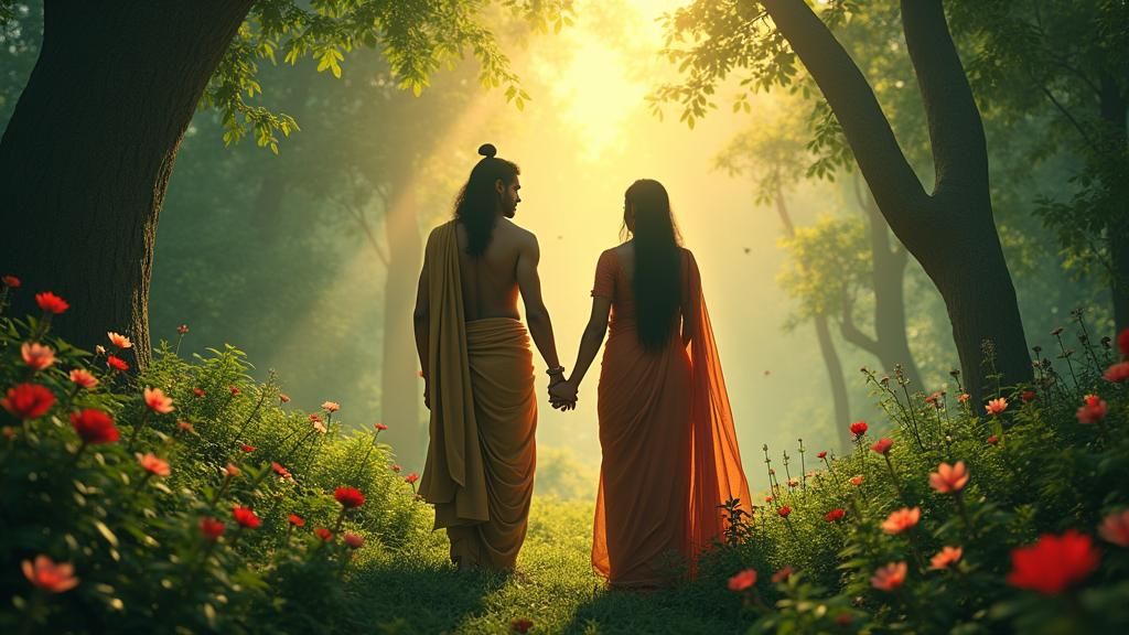 Sita and Ram in Emerald Forest of Love and Sorrow