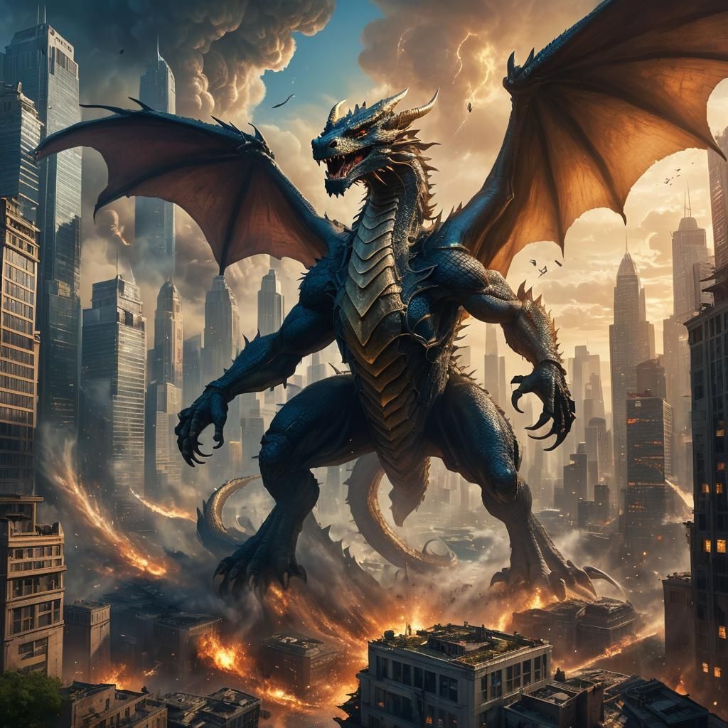 Dragon Awakens Beneath Metropolis: Concept Art